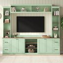 4-in-1 Wall Unit Entertainment Center with Bookshelf