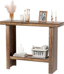 Farmhouse Console Table with Storage Shelves