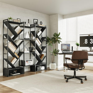 5-Tier Tree Bookshelf with 24 Open Shelves
