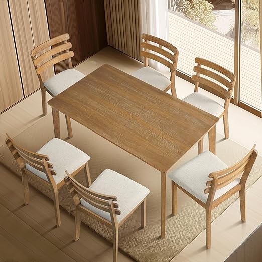 Farmhouse Dining Table Set with Bench