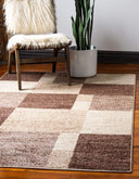 Patchwork Area Rug – Geometric Abstract, Polypropylene
