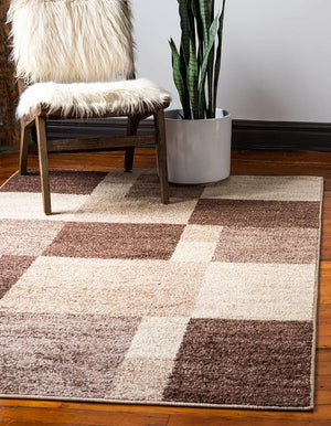 Patchwork Area Rug – Geometric Abstract, Polypropylene