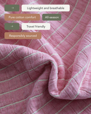 Cotton Throw Blanket 60x80 – Lightweight Breathable Outdoor & Indoor Blanket