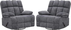 Oversized 360° Swivel Glider Recliner Chair