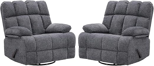 Oversized 360° Swivel Glider Recliner Chair