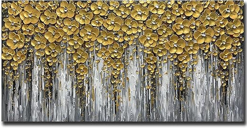 Abstract Floral Canvas Wall Art – Hand-Painted Acrylic Painting