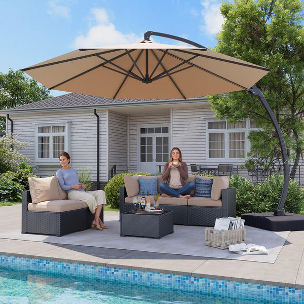 11 FT Cantilever Patio Umbrella with Base Included