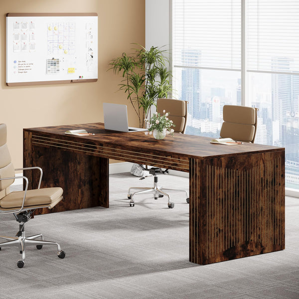 79-Inch Two-Person Double Computer Desk