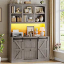 2-Drawer Filing Cabinet with Power Strip & LED Lights