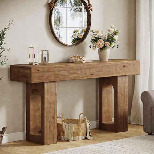 63-Inch Solid Wood Console Table