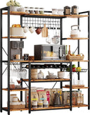 Large Baker's Rack with Power Outlet & Wine Storage
