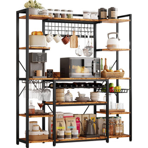 Large Baker's Rack with Power Outlet & Wine Storage