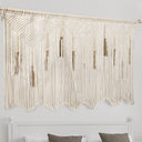 Extra Large Macrame Wall Hanging – Boho Tapestry with Rod, 70.8" × 39"
