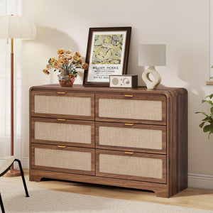 6-Drawer Dresser with Wide Storage Cabinet