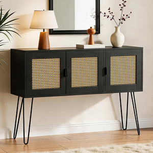47" Console Table with Rattan Drawers | Entryway Sofa Table