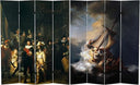 4-Panel Canvas Room Divider with Monet Art Print