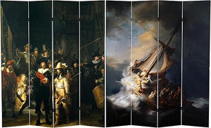 4-Panel Canvas Room Divider with Monet Art Print