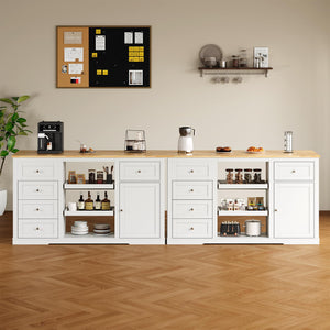 59-Inch Kitchen Island with Drop Leaf and Storage