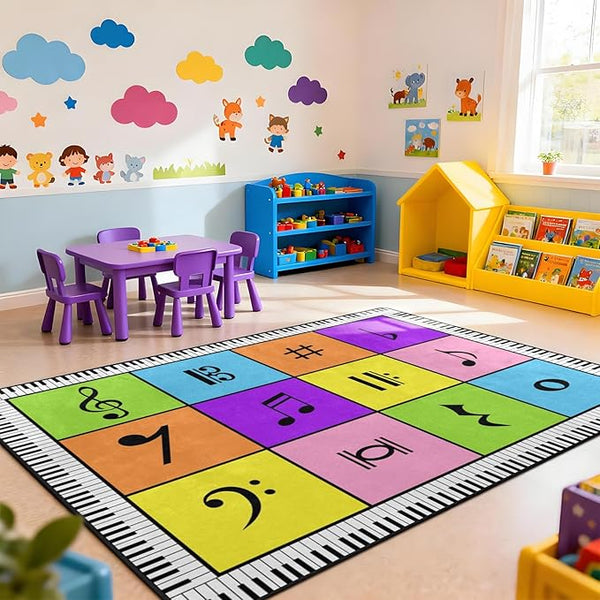 Kids Play Area Rug Non-Slip 5x7 Soft Low-Pile