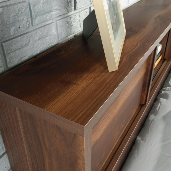 Queen Bookcase Headboard with Storage – Grand Walnut