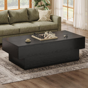55-Inch Rectangle Wood Coffee Table