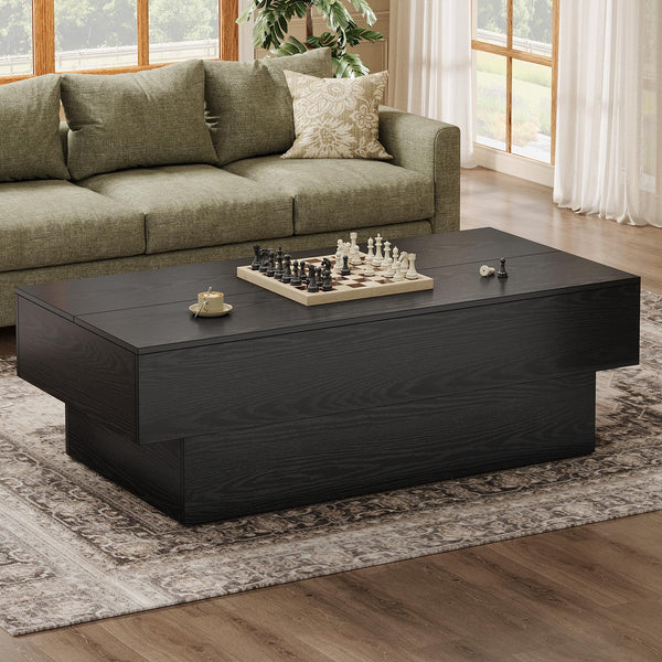 55-Inch Rectangle Wood Coffee Table