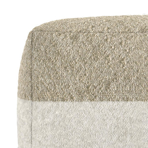 Square Pouf Ottoman 18 Inch – Multicolor Boho Footstool