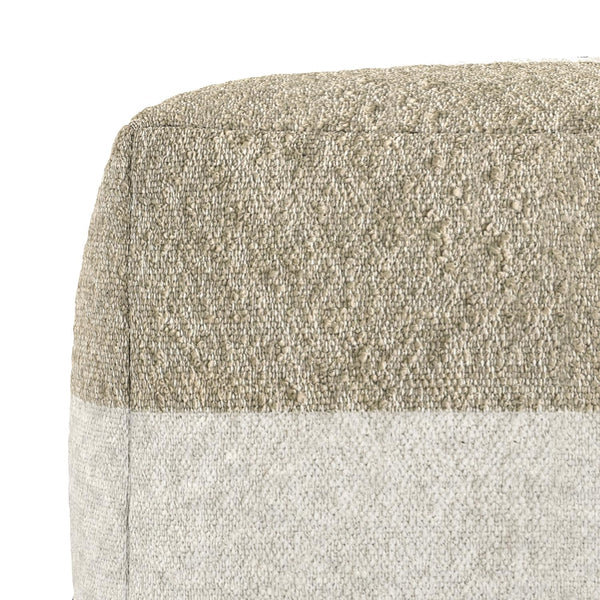 Square Pouf Ottoman 18 Inch – Multicolor Boho Footstool