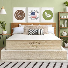 Organic Cotton Hybrid Mattress – Latex, Wool & Pocket Coil, 11"