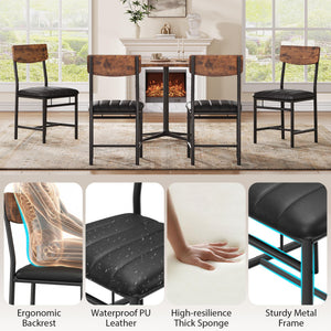 Industrial Dining Chairs Set of 6