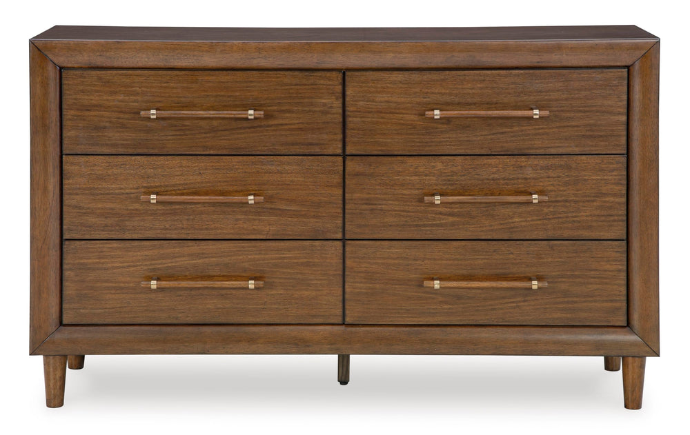 6-Drawer Dresser & 5-Drawer Chest – Dark Brown