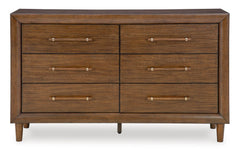 6-Drawer Dresser & 5-Drawer Chest – Dark Brown