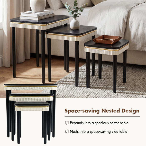 Mid-Century Modern Nesting Tables Set of 3