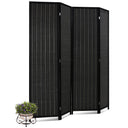 4-Panel Folding Wood Room Divider Privacy Screen