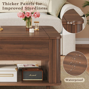 Lift-Top Coffee Table with Hidden Storage