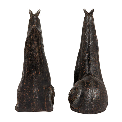 Cast Iron Snail Bookends Set of 2