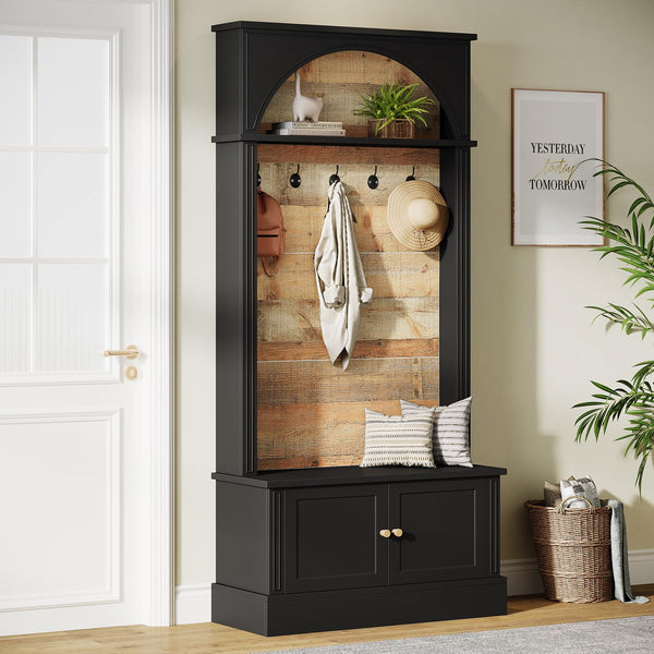 Hall Tree with Storage Bench & Coat Rack