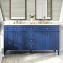 60-Inch Double Sink Bathroom Vanity with Storage Drawers