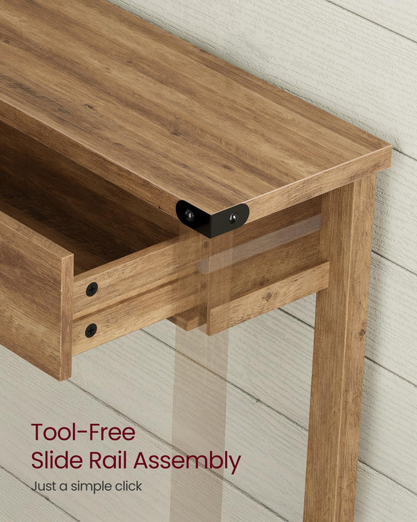 Console Table with 3 Drawers and Open Shelf – Farmhouse Entryway Sofa Table