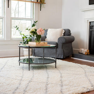 Soft Touch Shag Area Rug – Abstract Moroccan Pattern, 4x6