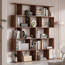 5-Tier S-Shaped Bookshelf with Room Divider