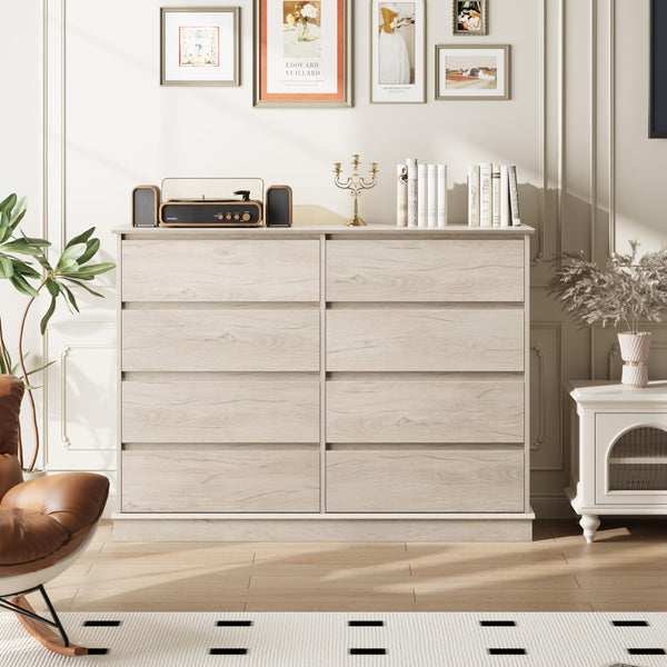 8-Drawer Double Dresser with Wide Top