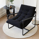 Modern Accent Chair with Metal Frame & Cushioned Seat