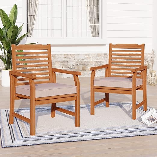 9-Piece Expandable Acacia Wood Patio Dining Set with 8 Chairs