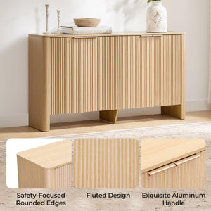 61" Sideboard Buffet Cabinet with Adjustable Shelves