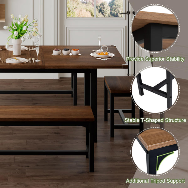 5-Piece Extendable Dining Table Set