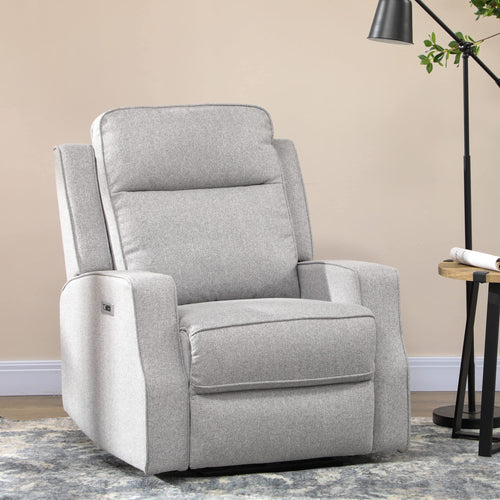 Electric Power Recliner with USB Charging – Gray