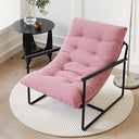 Modern Accent Chair with Metal Frame & Cushioned Seat