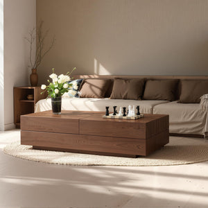 Expandable Coffee Table with Storage, 47.2"-81.8", Walnut