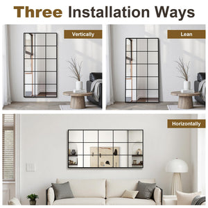Rectangular Metal Framed Wall Mirror